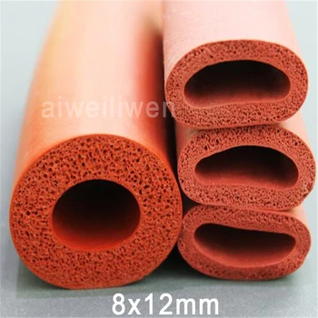 

8x12mm Foam silicone hose Foamed pipe Sponge casing Red foaming silicone tube high temperature resistance tubing