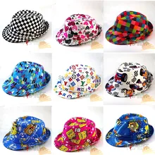 Детская парусиновая джазовая шляпа/Кепка с героями мультфильмов, клетчатая шляпа fedora, Детская Верхняя шляпа, детские головные уборы, много стилей