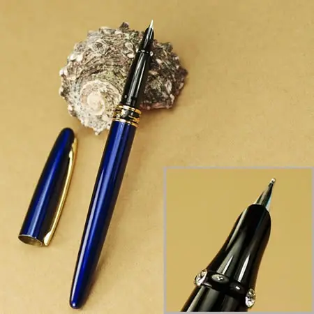 Перьевая ручка Крокодил 215 cayman mouth F nib blue|blue fountain pen|fountain penf |