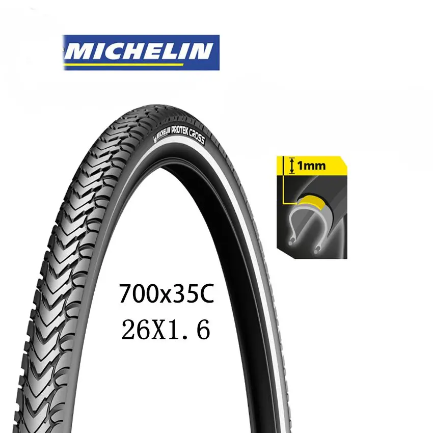 Шина для велосипеда Michelin protek cross Road отражающая двухсторонняя велосипедная шина