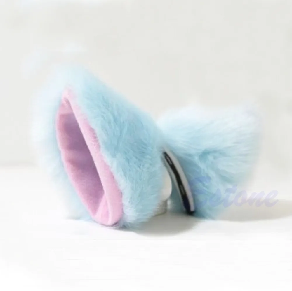 GOHAND Cosplay Party Cat Fox Long Fur Ears Neko Costume Hair Clip Halloween -Zentai shop online