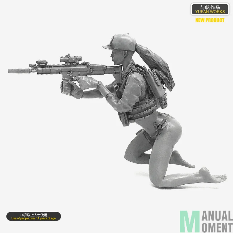 Миниатюрный 1/35 Playerunknown's Battlegrounds бикини девушка индивидуальный солдат смолы