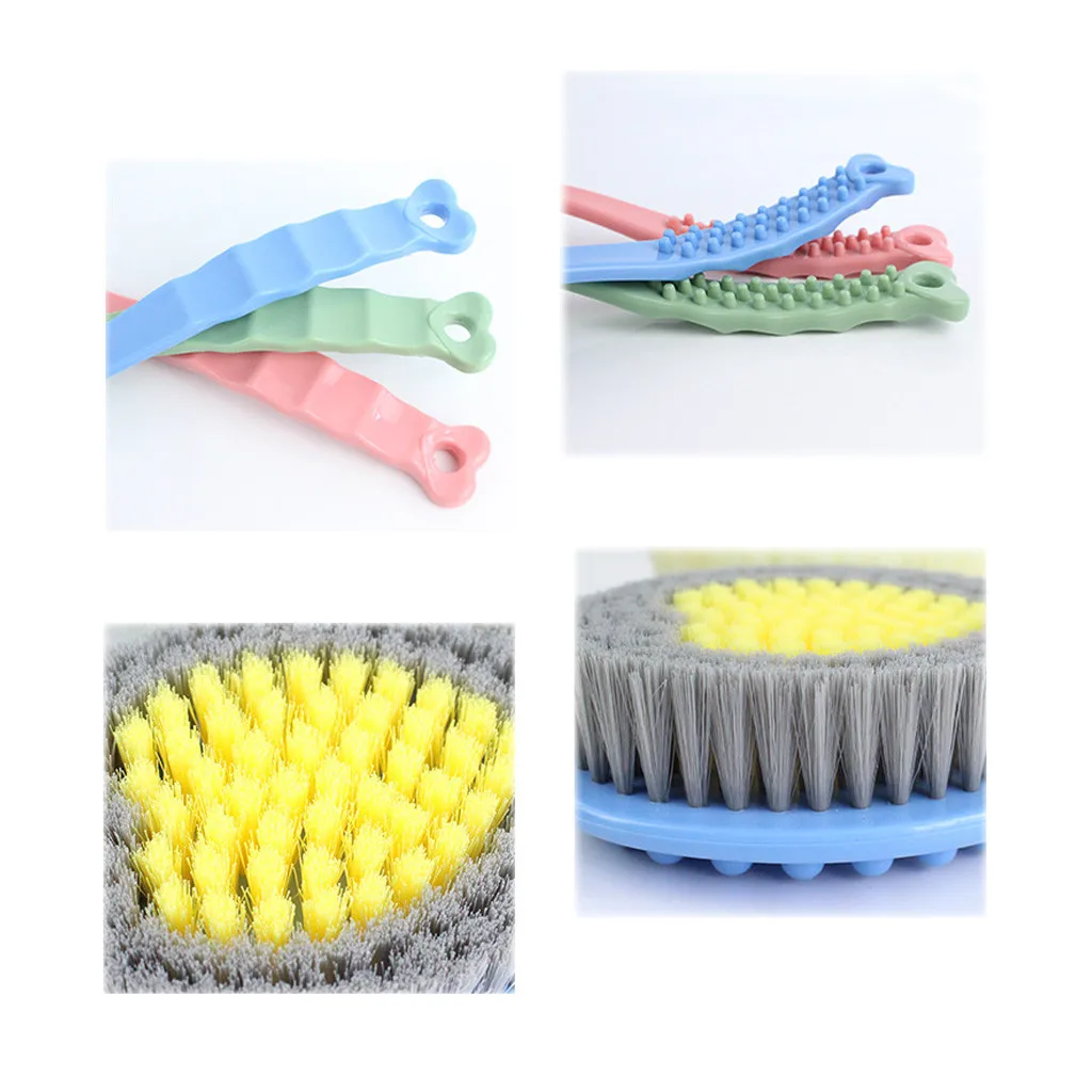 Bath Brush Long Handle Wooden Bristles Soft Hair Rub Back Shower Brush Remove the horny massage brush Anti Skid Scrubber