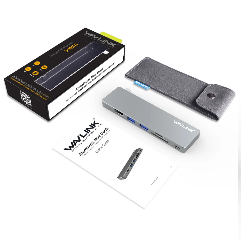 Wavlink USB C концентратор к HDMI 4K адаптер Тип питание доставка SD/Micro SD кард ридер 3 0 для