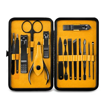 

2020 New 15Pcs Professional manicure Stainless Steel Nail Clippers Scissors Suit Set Kits Manicure Set Nail Tool nail art tools