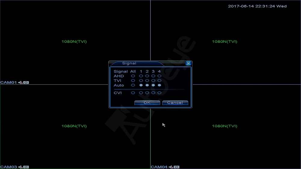 Autoeye 4CH 5в1 CCTV 1080N DVR NVR H.264 Система безопасности гибридный видеорегистратор P2P 1080P CVBS TVI CVI ip-камера AHD Onvif