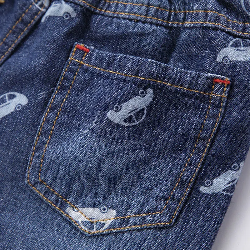 Boys Shorts Boy's car printing Jeans Ripped Shorts for Boy's Summer Kids Denim Shorts