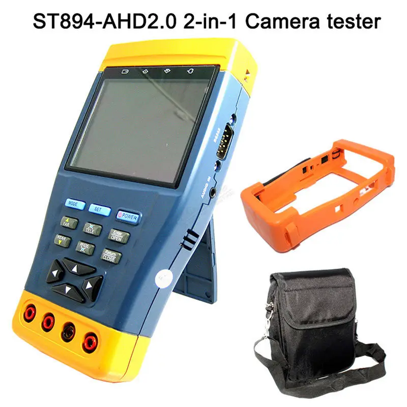 New 10 in 1 Stest-894 3.5/" LCD Monitor CCTV Camera PTZ Tester Multimeter 12V 1A