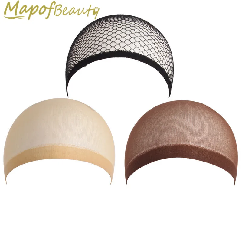 

3pcs/set Stretchable Hair Net Synthetic Hairnets Elastic Mesh Weaving Black Color Wig Cap 6 Styles Snood Making Caps MapofBeauty