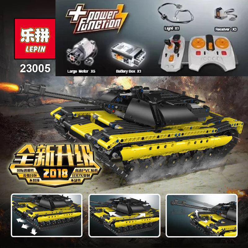 

Lepin 23005 Technic Series The Remote Control Tank Set Building Blocks Bricks RC Tank Model Kids Toys Christmas Gifts