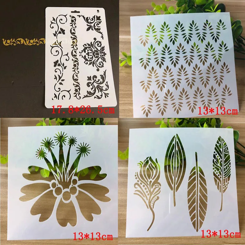 

4pc/set Stencils For Aisling Template Drawing Stencils DIY Painting Tools Photo Album Scrapbooking Diary Bullet Journal Stencils