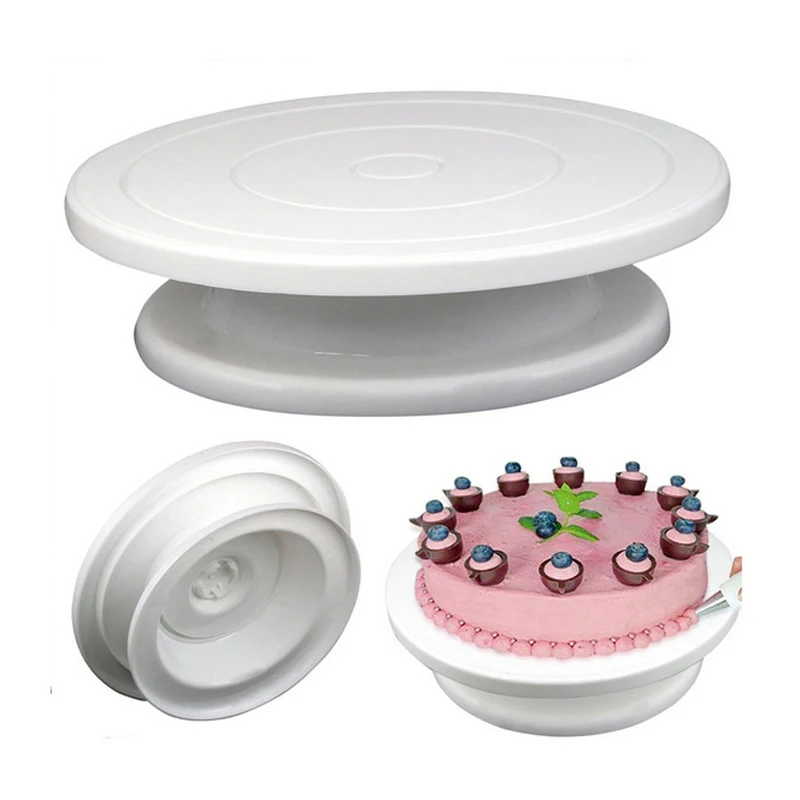 Cake Base Cake Decorating Tools Rotating Cake Stand Sugar Craft Turntable Platform Cupcake Swivel Plate Revolving Baking Tools