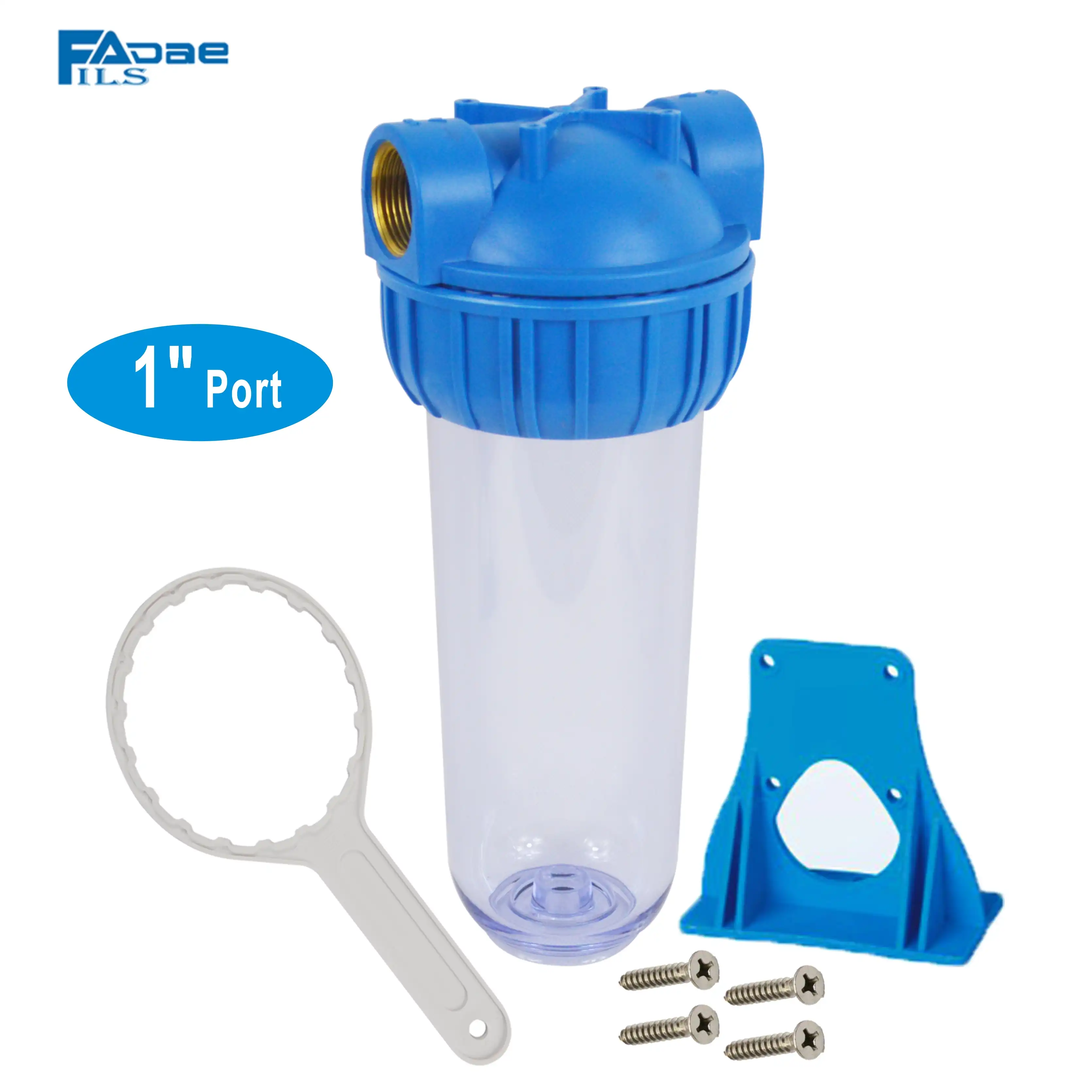 10 Inch Reusable Empty Clear Cartridge Water Filter Housing Various