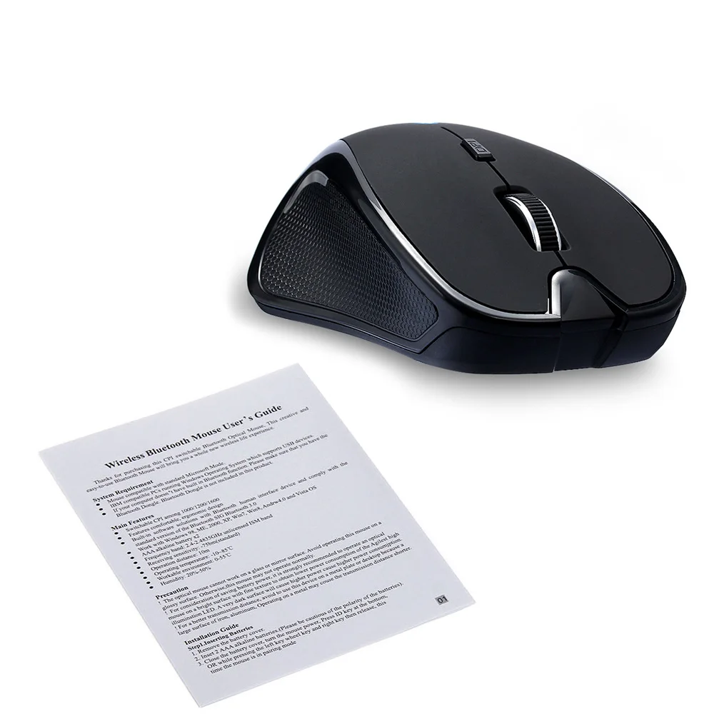 Wireless mouse 1600DPI 6 Buttons Adjustable Receiver Optical Computer Mouse BT 5.2 Ergonomic Mice For mi pad 4 gaming mouse for large hands