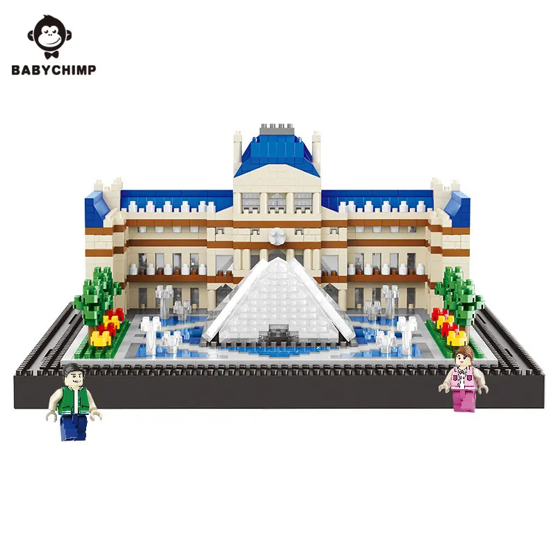 

1620pcs Architecture Series France Paris Louvre Museum Mini Diamond Building Blocks Set Educational Toy with Gifts Box