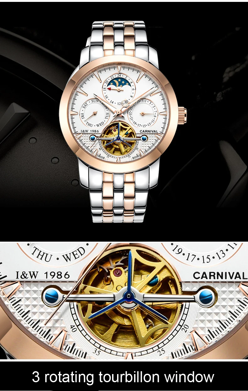 esporte masculino tourbillon relógio de pulso mecânico masculino