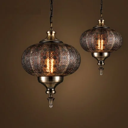 Loft Style Hollow Iron Droplight Vintage Led Pendant Loft Style Hollow Iron Droplight Vintage Led Pendant Light Fixtures Dining Room Hanging Lamp Indoor