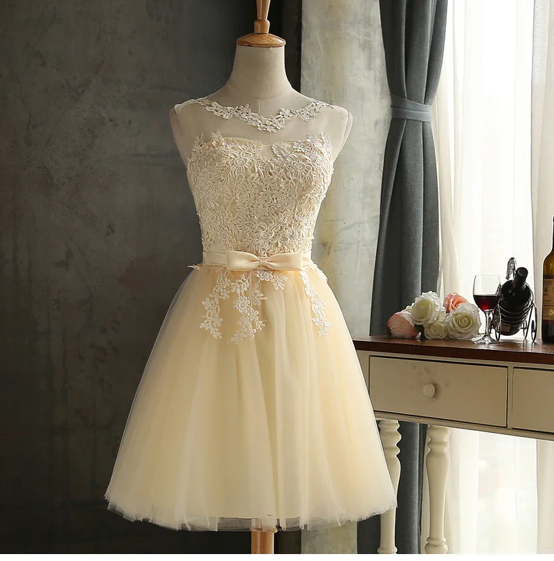 Elegant A-line Lace Sleeveless Mini Dress