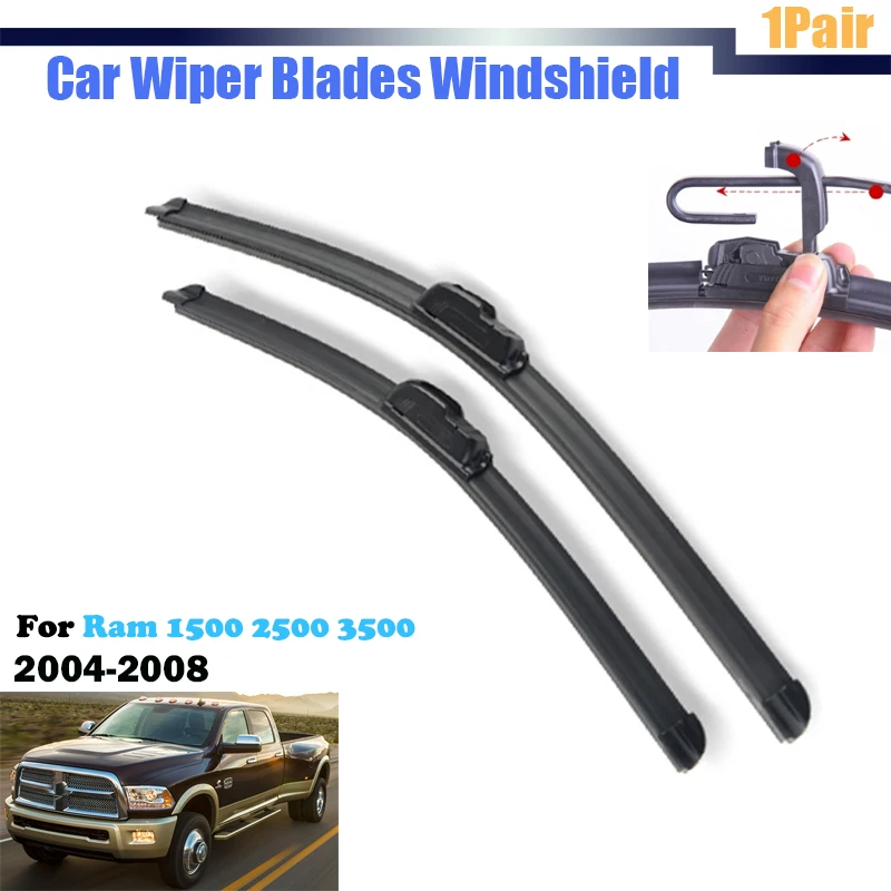 2Pcs Car Soft Rubber Windshield Frameless Windscreen Wiper Blades For