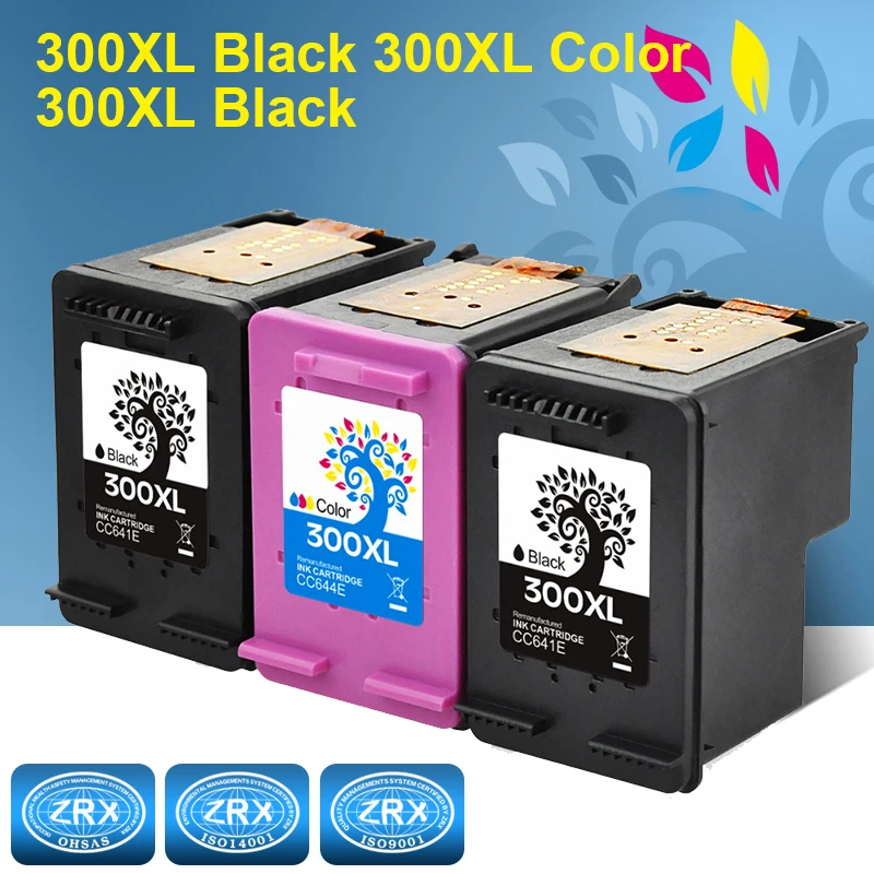 3pcs Ink Cartridge for HP 300XL HP300XL CC641EE CC644EE for HP Deskjet 2560 2660 5560 F2480