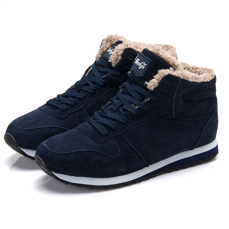 

New Couple Super Warm Man Boot Fashion Men Loves Winter Snow Boots Keep Warm Boots Plush Ankle Work Men Boots