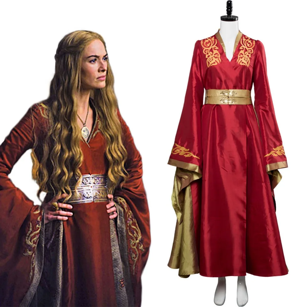 Cersei Lannister костюм платье Взрослые женщины Королева Хэллоуин костюмы любой