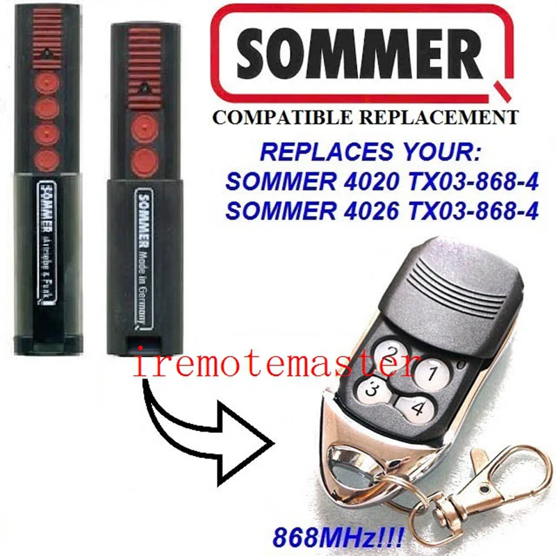 

After market remote for replace SOMMER 4020 TX03-868-4 4026 TX03-868-4 top quality beautiful