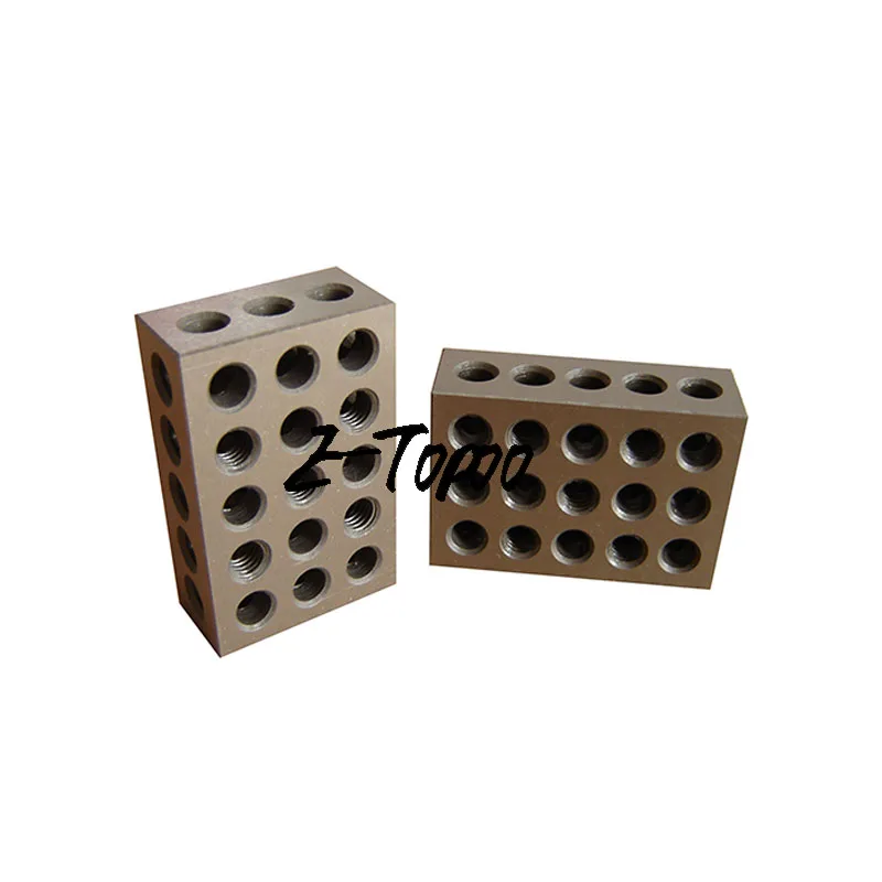 

2Pcs Precision Blocks Hardened Steel 1-2-3 Blocks 0.0001" Precision Matched Machinist 123 Milling Tool 23 Holes 25-50-75mm BLOCK
