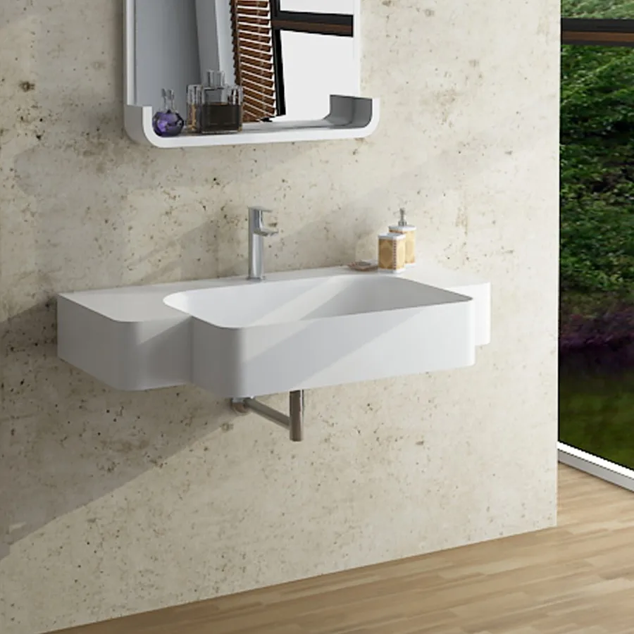 900mm Bathroom Rectangular Solid Surface Stone Wall Hung Wash Basin Wall Mounted Wash Sink Rs38187 Wash Sink Wall Hung Wash Basinswash Basin Aliexpress