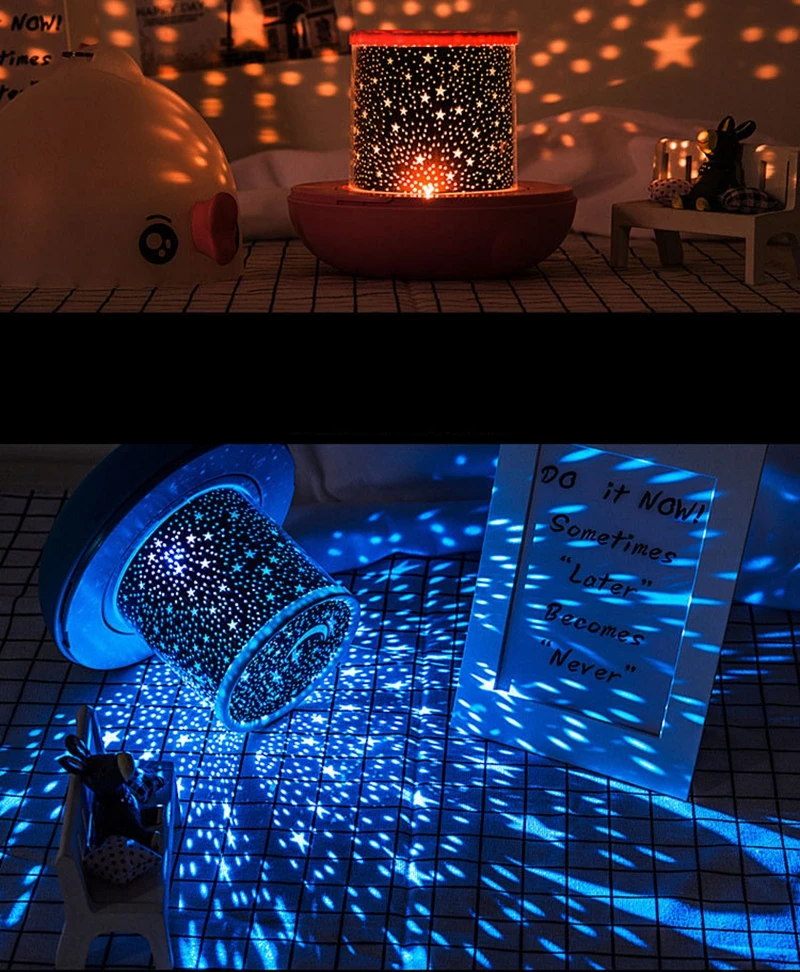 Lucky Fish Starry Sky Projector LED Night Light Wireless Remote Control Novelty Rotating Friends Gift Night Lamp for Baby Kids (7)