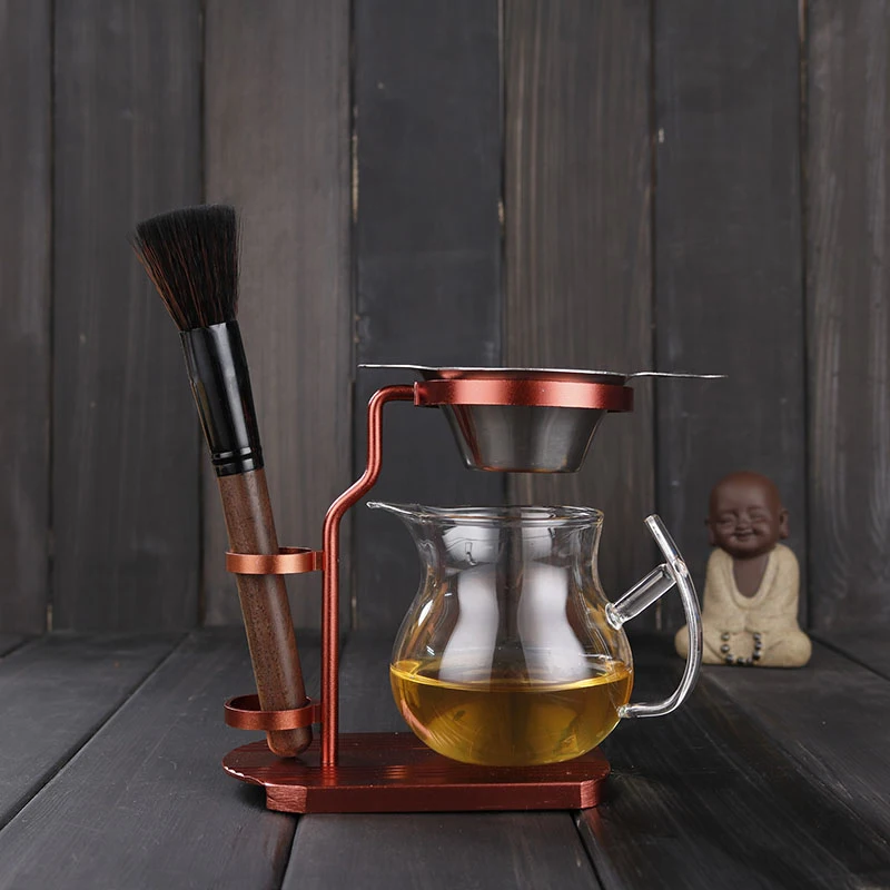 Creative Kongfu Tea tray holder infuser strainer Alloy Teapot Trivet stand Multi-function Tea Accessories Tools Easy To Make