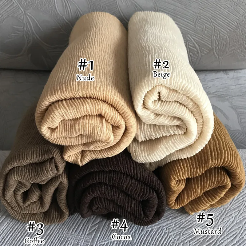 

(1pc) Fashion nature pleated plain hijab scarf women wrinkle scarves shawls bandana soft shawls muslim hijab wraps