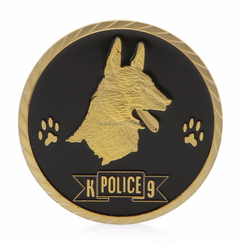 2017 искусство в собак мы доверяем с лапами мы бюст Полицейские собаки монеты памятный вызов #20/12