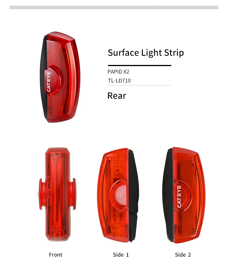 Cheap CATEYE TL-LD700 Bicycle Taillight Usb-rechargeable COB LED Bike Lights Tail Lights Mountain Bike Warning Light Cycling Equipment 8
