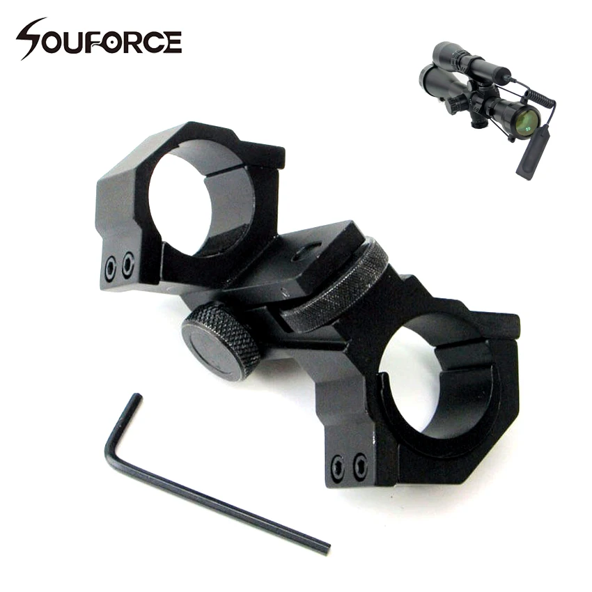 1 шт. двойное кольцо Крепление регулируемая высота ветрозащитная диаметр 25,4 мм/30 мм для прицела факел прицел охотничий аксессуар