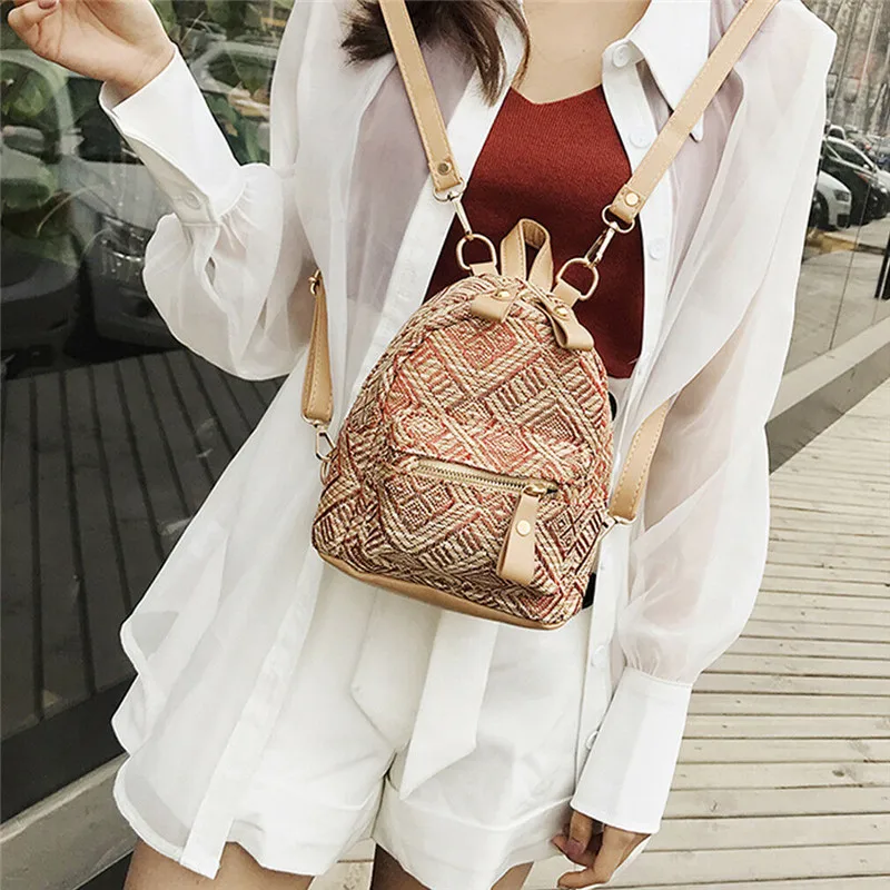 

Fashion Women PU Leather Mini Backpack Elegant Lady Travel Bag Ladies Hand bag