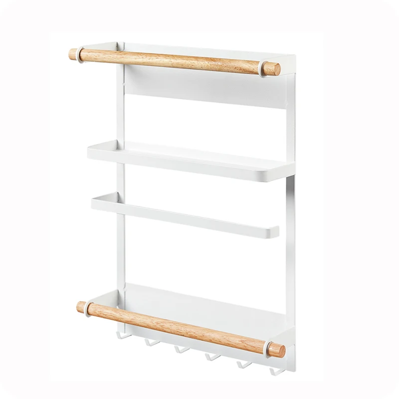  Japanese iron refrigerator side wall hanging kitchen condiment magnetic storage rack seasoning rack - 32868210491