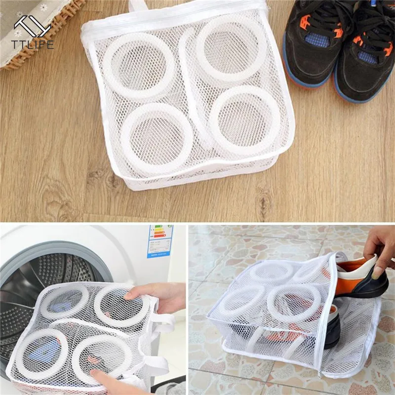 

TTLIFE Fashion Storage Organizer Bags Mesh Laundry Shoes Bags Dry Shoe Organizer Portable Washing Bags Organizer Pouch 2019 New