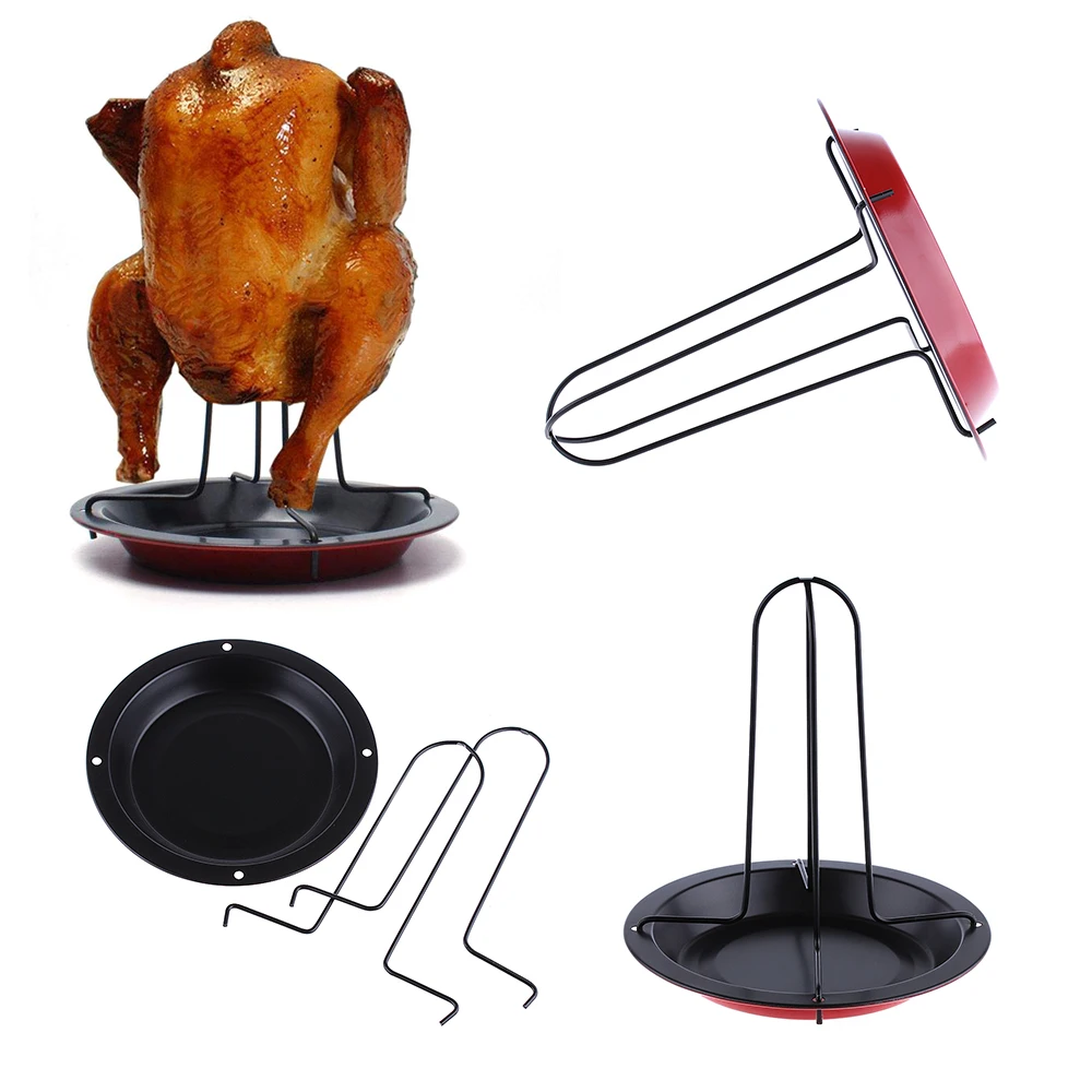 Buy Upright Carbon Steel Chicken Roaster Rack BBQ