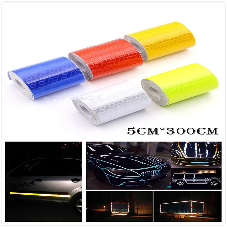 Car Reflective new Adhesive Sticker Decal Warning Tape Film for Volkswagen vw Tuhuan 1.4T Touareg2 New Beetle Passat B6 | Автомобили и