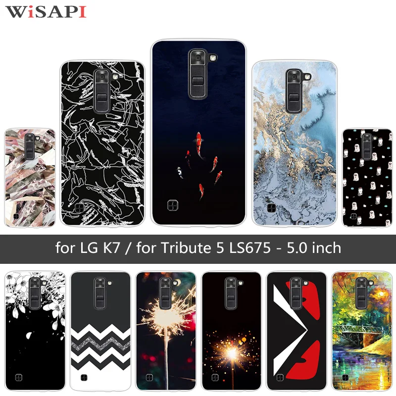Для LG K7 K330/Tribute 5 LS675/X210 X210DS модная задняя крышка Fundas для TPU Ультратонкий Мягкий