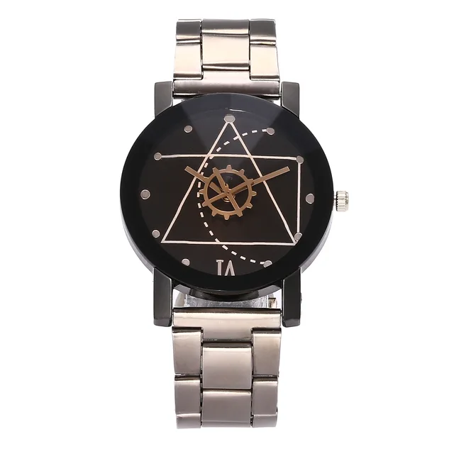 Couple Watches 2018 Stainless Steel Band Women's Wristwatch Geometric Gear Rivet Couple Watches 2018 Stainless Steel Band Women's Wristwatch Geometric Gear Rivet
