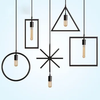 

1PCS Modern Iron Ceiling Lamp Fixtures E27 E26 LED Pendant Lights for Kitchen Restaurant Bar Living Room