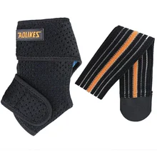 1 шт. Регулируемый Черный голеностопный стабилизатор, поддержка, облегчение боли, компрессия ног, черный бинт, давление на лодыжку