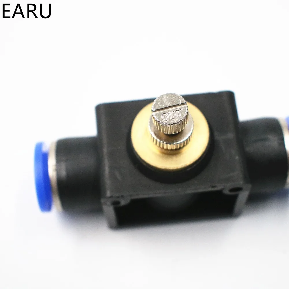 Дроссельный клапан SA 4-12 мм контроль скорости воздушного потока клапан трубка водяной шланг пневматический нажимной фитинги