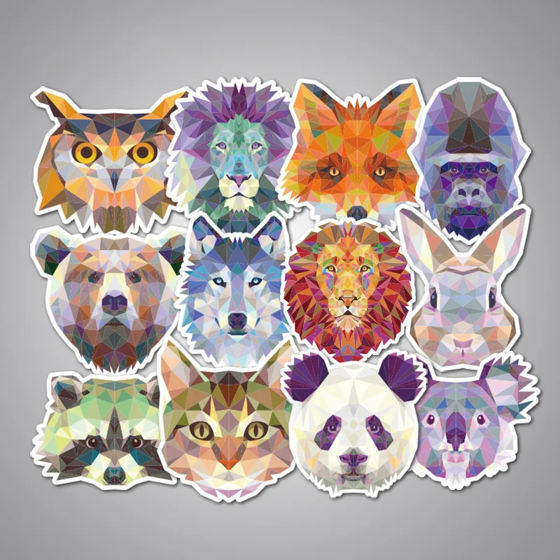 35Pcs geometry Galaxy Animal Stickers for phone stickers Mixed Funny Graffiti Decals Luggage cars DIY Laptop