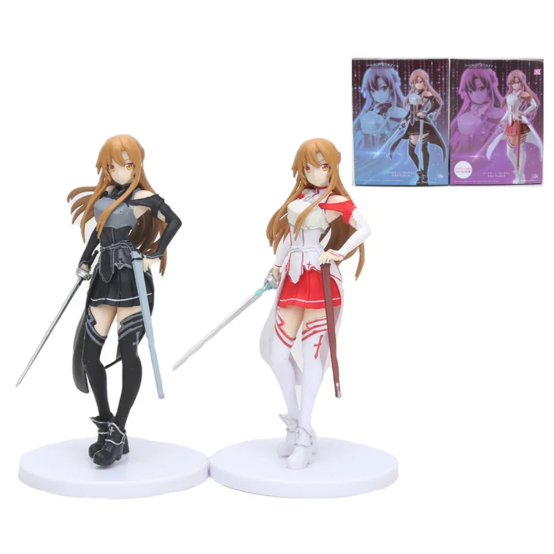 Аниме меч искусство онлайн 18 см Yuuki Asuna специальный цвет Ver. Черные ПВХ фигурки