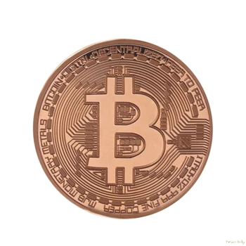 

2018 Meaningful New Plated Rose Gold Bitcoin Coin Collectible Coin Collection Gift Noncurrent Coin
