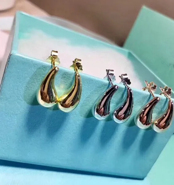 

Famous Brand replica New Arrvial drop water shape Earrings 925 sterling silver oval Earrings for Women Jewelry brincos bijoux