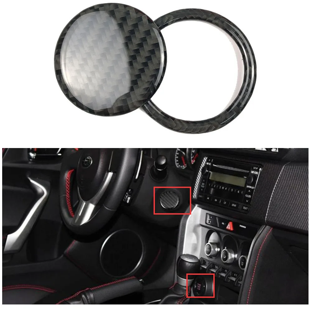 

Carbon Fiber Car Engine Start Stop Button Cover Trim Sticker For Toyota 86 Subaru BRZ 2013-2017